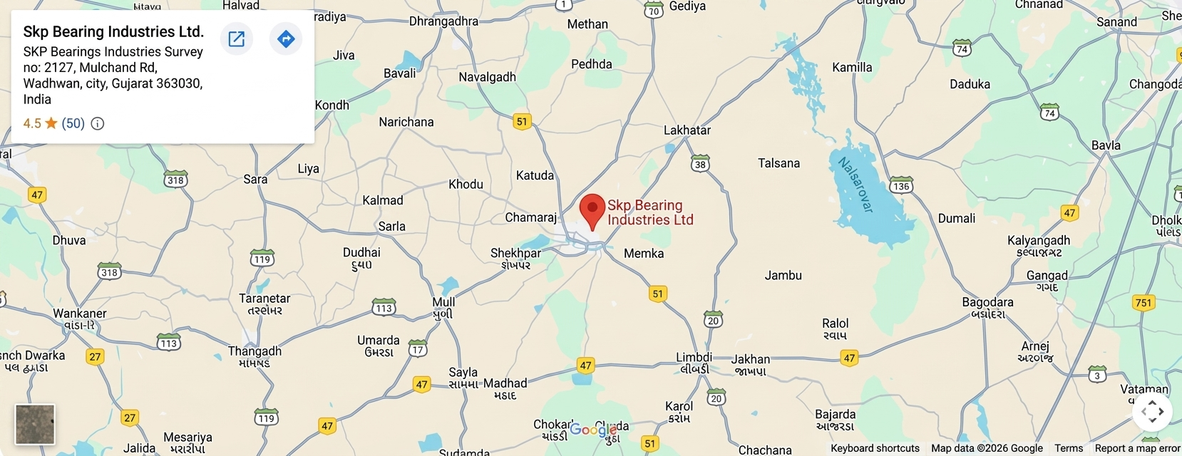 SKP Bearings Industries Location